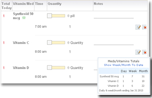 Free Medication, Over-the-counter, Vitamin Tracker